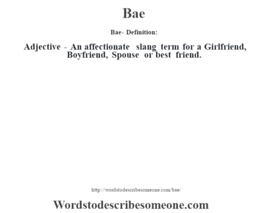 what means bae in english what means bae in english