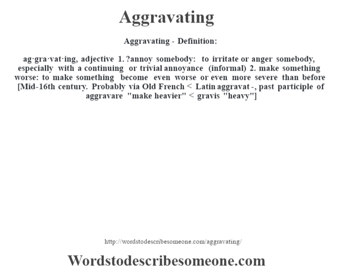 Aggravated meaning