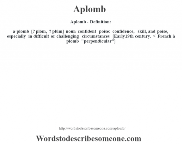 aplomb projector definition