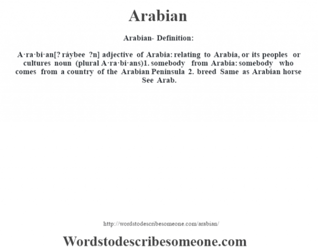 arabian-definition-arabian-meaning-words-to-describe-someone