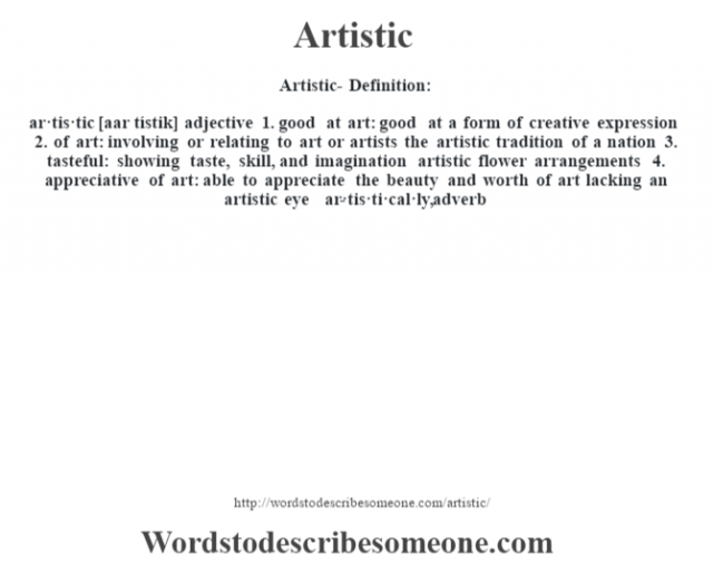 Artistic meaning