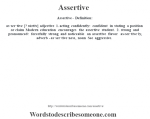 Как переводится assertive word