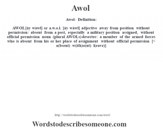 A W O L Definition