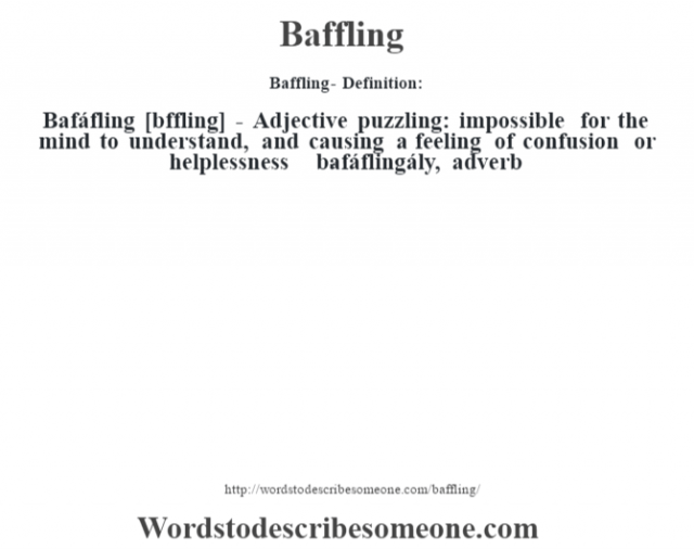 Baffling Definition 