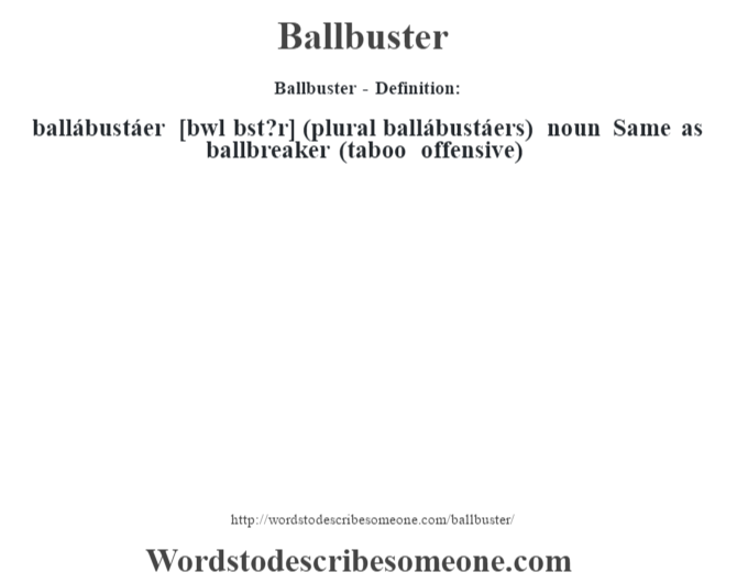 buster meaning in portugues
