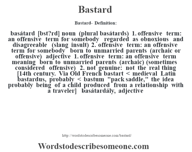 Bastard Meaning In Urdu