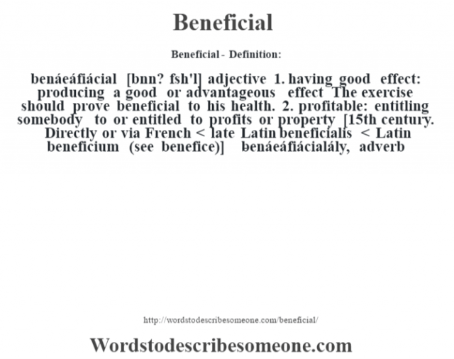 Beneficial Definition