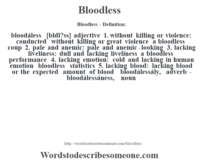 Bloodless Coup Meaning