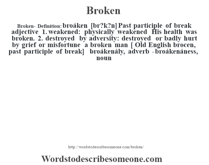 Another Meaning Of Broken