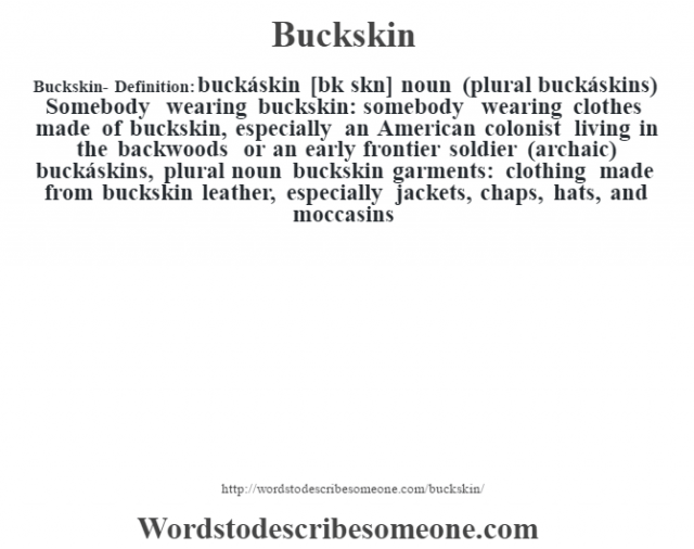 buckskin definition