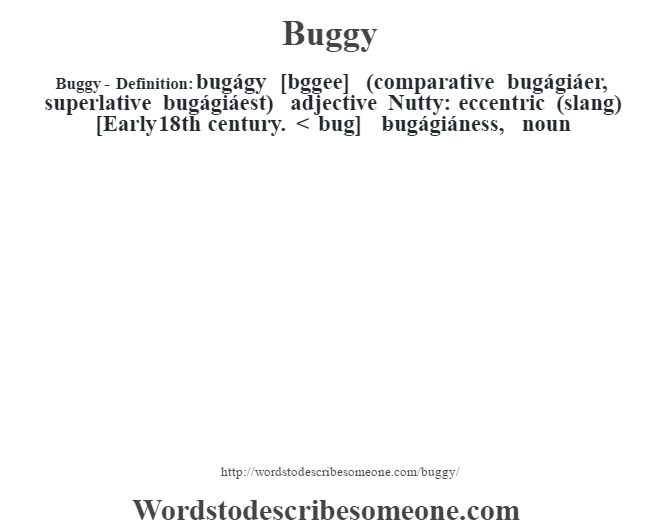 Buggy meaning