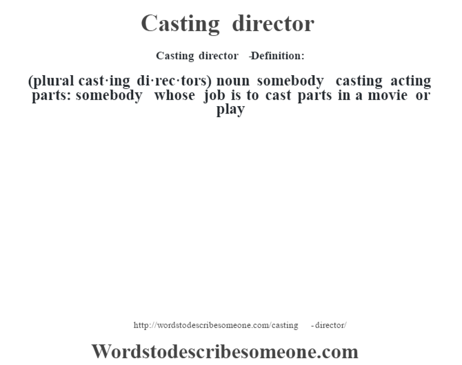 casting director job description