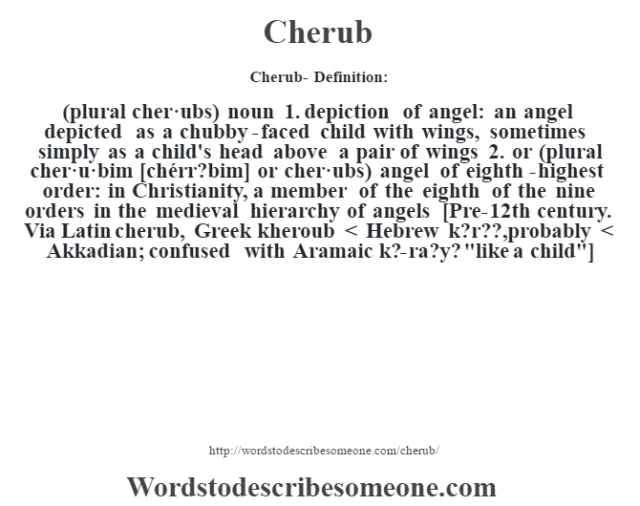 Cherub definition Cherub meaning words to describe someone