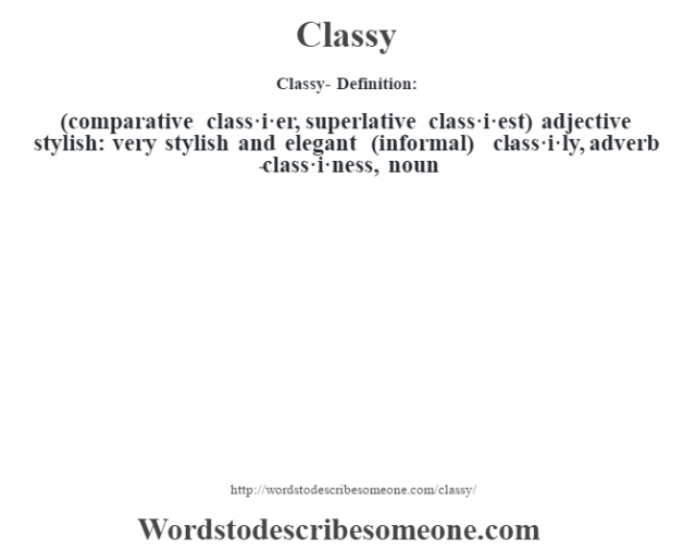 Classy Definition