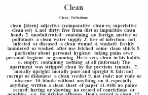 what does Clean mean Archives - words to describe someone