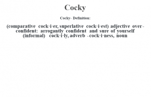 What Does It Mean To Be Cocky What Does It Mean To Be Cocky