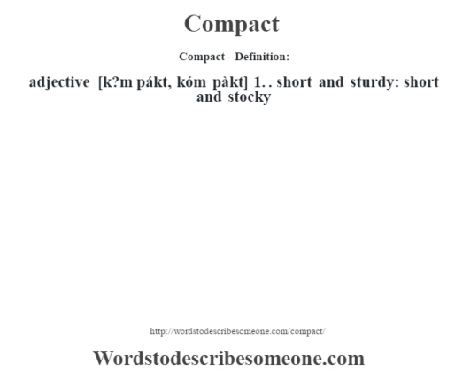 Compact Meaning In English