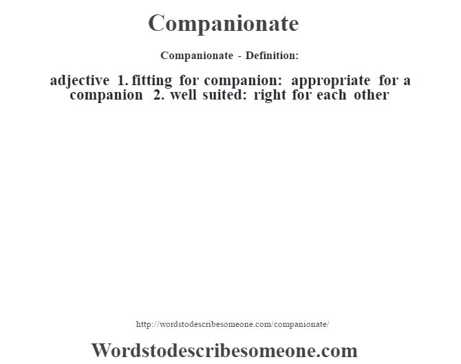 Companionate definition