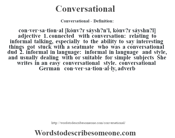 The meaning shop of conversation