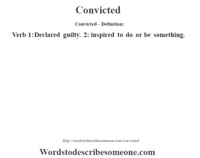 Convicted Meaning