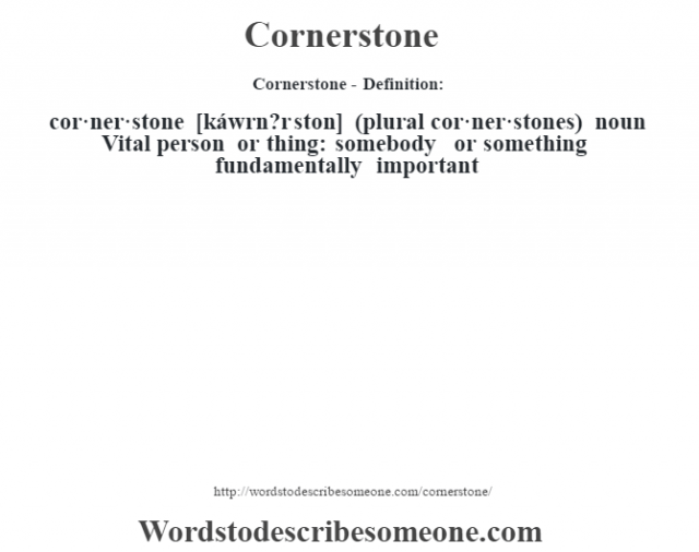 define cornerstone