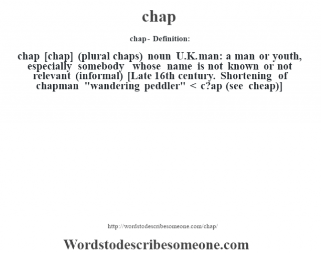 chap definition chap meaning words to describe someone