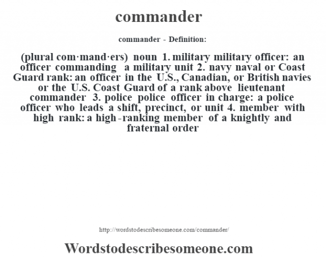 commander in chief definition ap gov