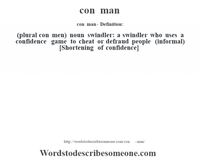 Con Man Meaning In Bengali