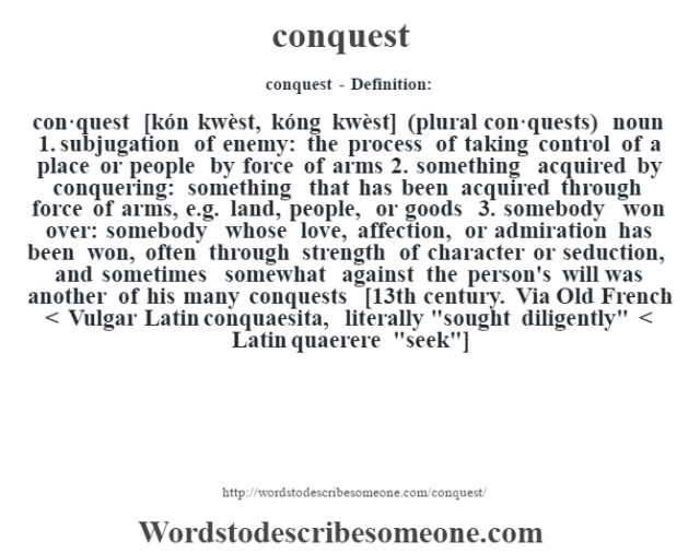 Different Words For Conquest