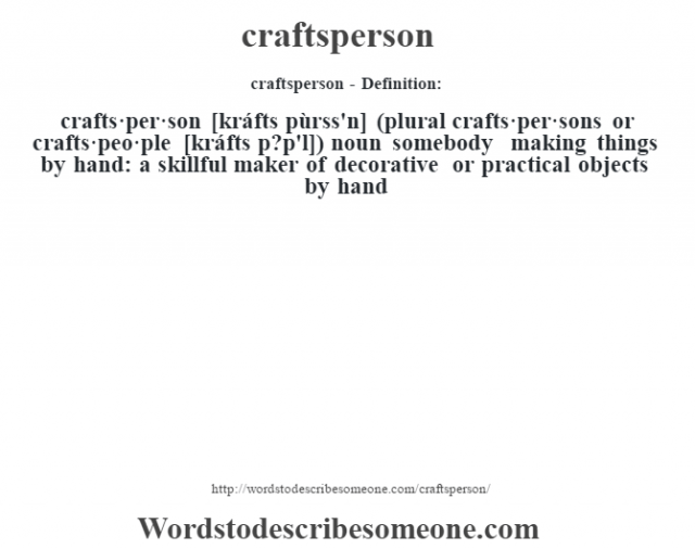 Craftsperson Definition