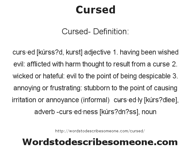 Curse  Meaning of curse 